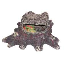 images-10.jpg Tree Trunk with Revolving Dish Feeder